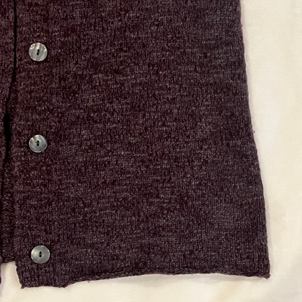 J. Jill purple wool alpaca blend sleeveless button down sweater vest size Large - Picture 7 of 9